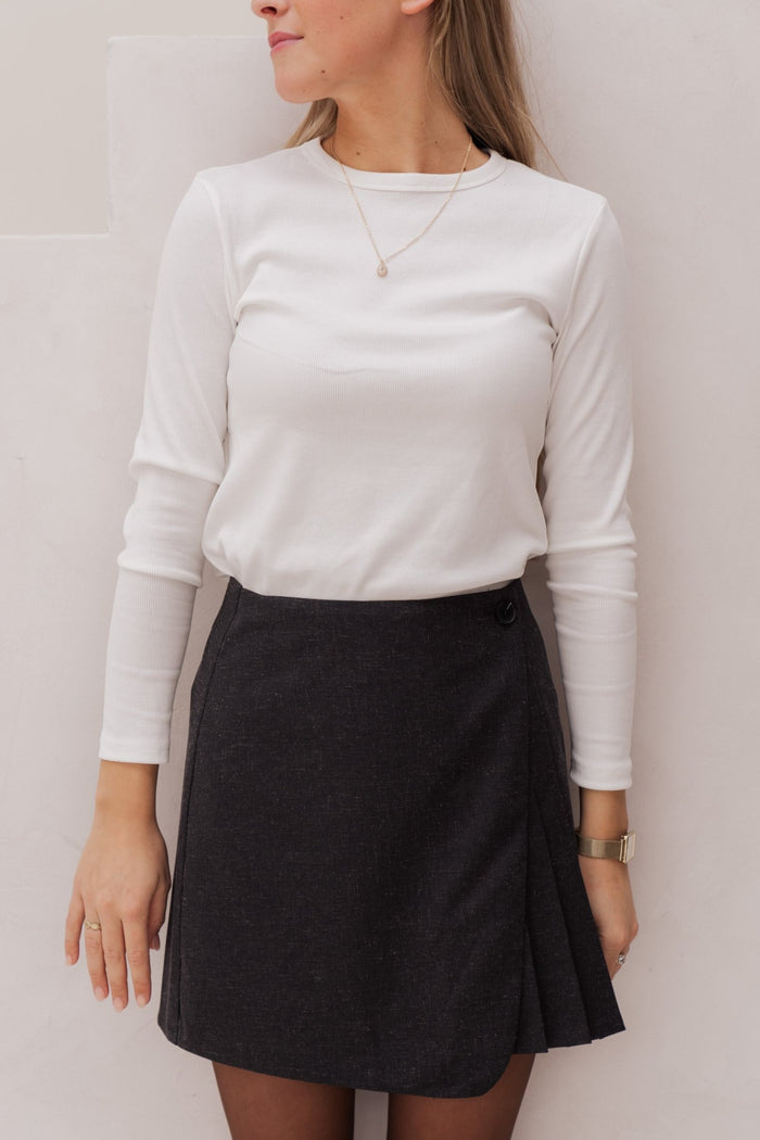 Basic rib top off white - Bij Keesje - Bij Keesje