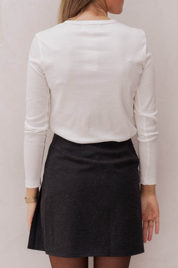 Basic rib top off white - Bij Keesje - Bij Keesje