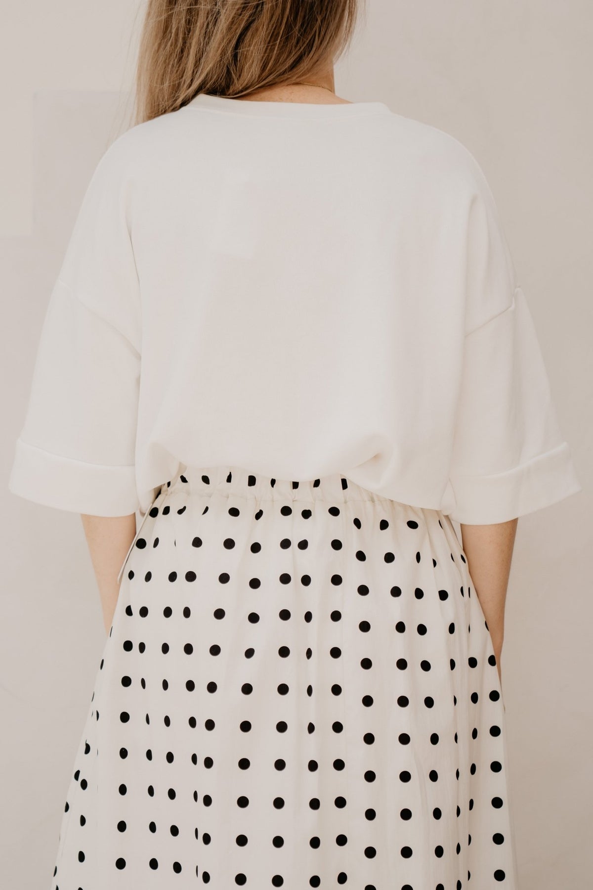 Basic tshirt 3 - 4 sleeve white - Bij Keesje - Bij Keesje - Top