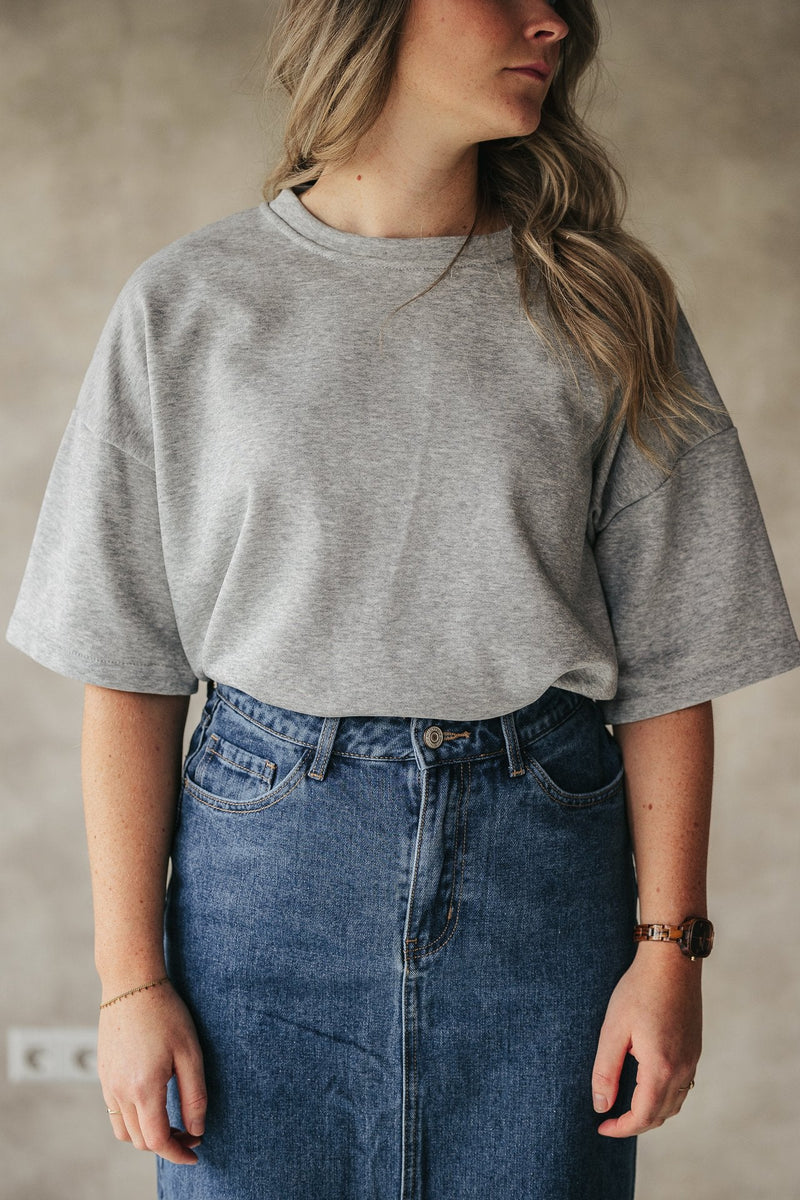 Basic tshirt grey - Bij Keesje