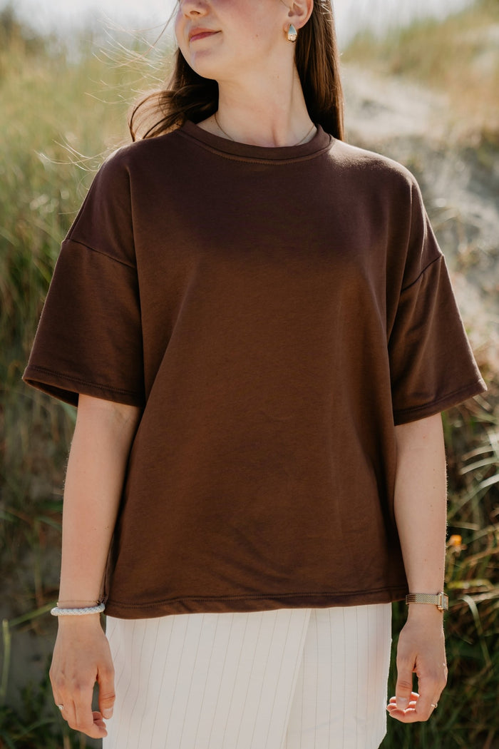 Basis t-shirt donkerbruin - Bij Keesje - Bij Keesje - Top
