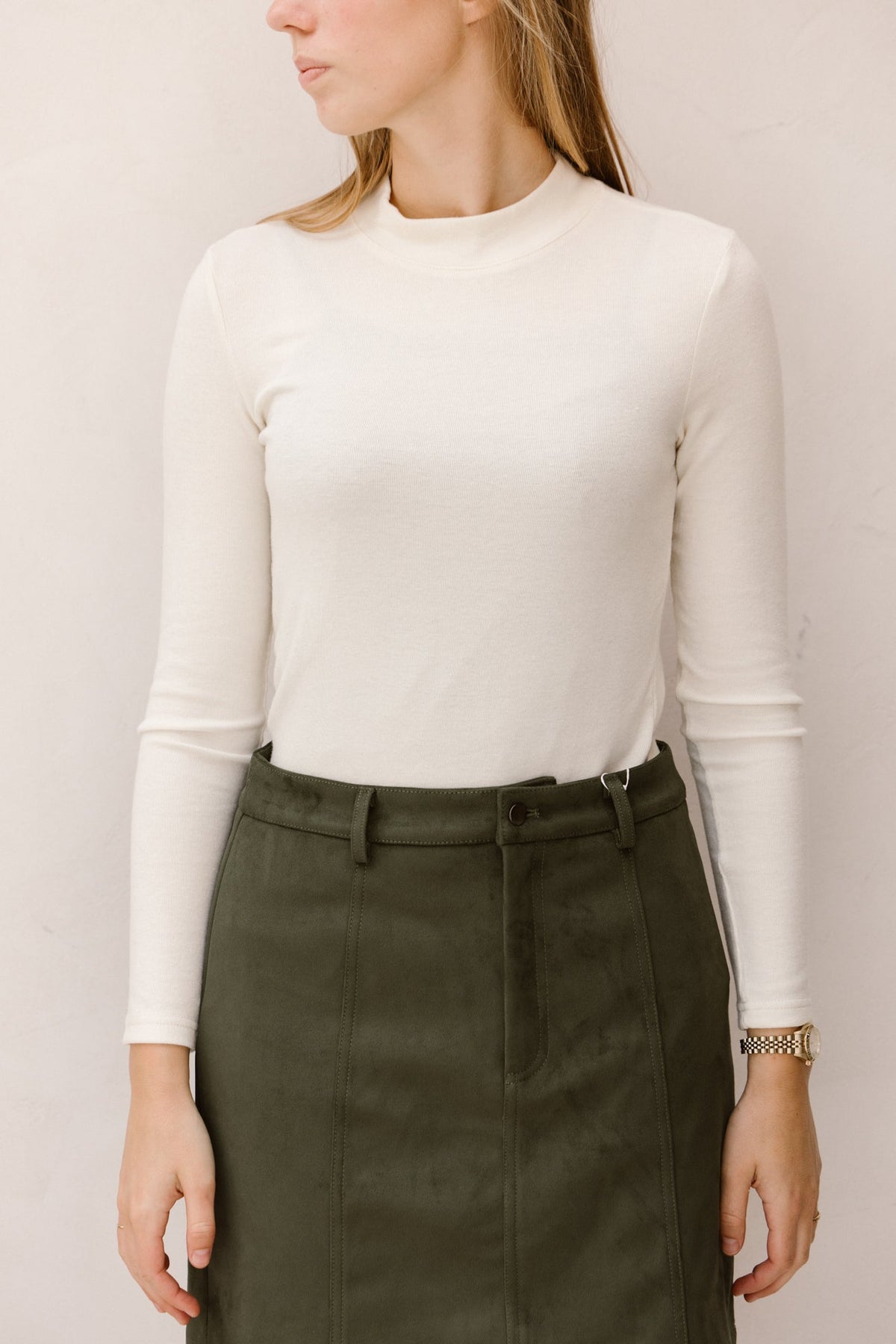 Basis top halve col ecru - Bij Keesje - Bij Keesje