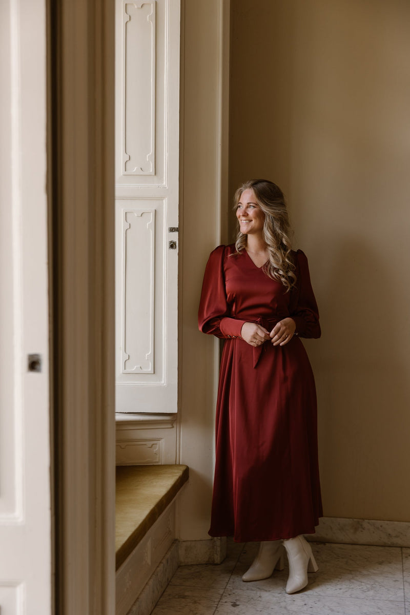 Beatrice dress chili red - Bij Keesje - Maere