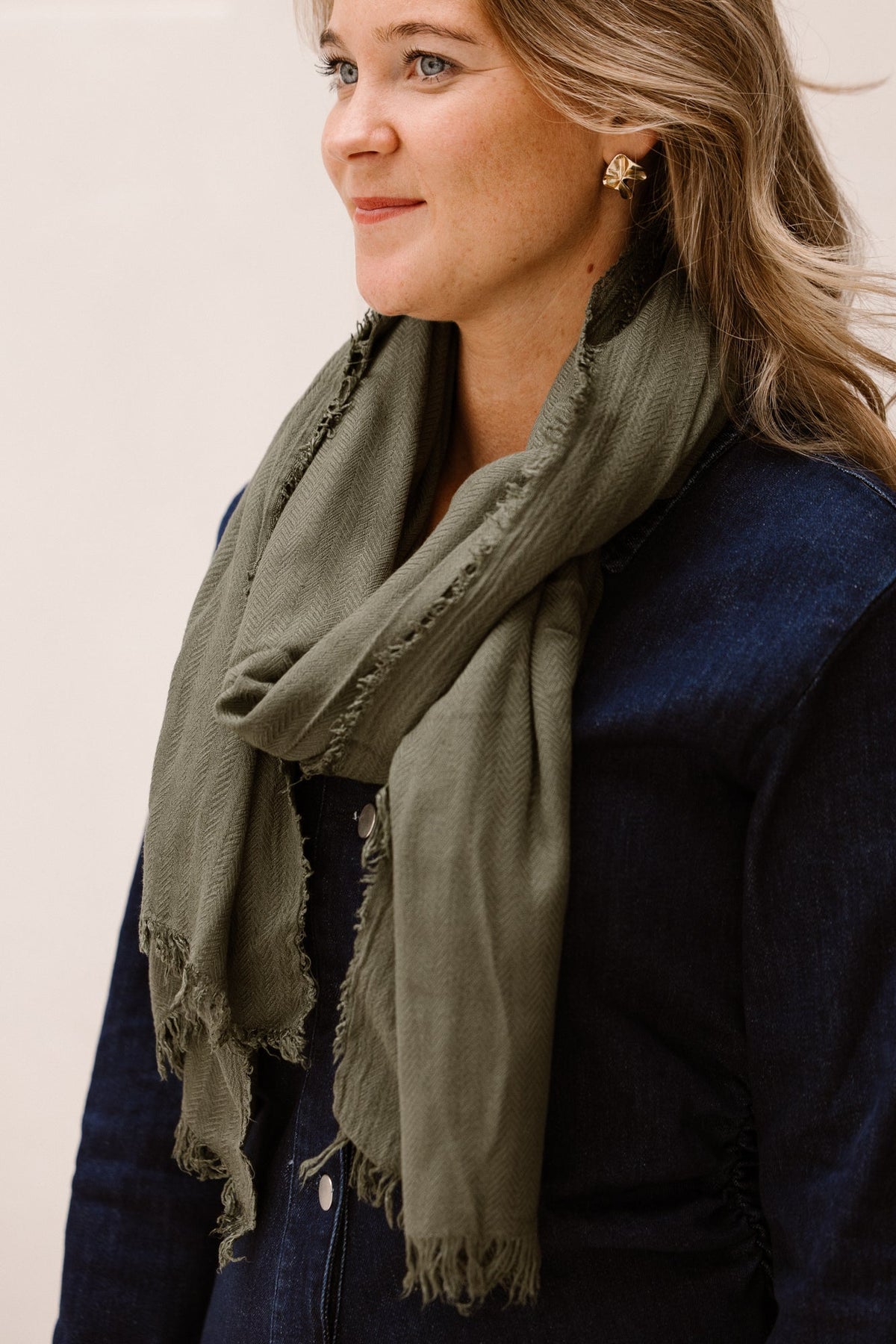 Beatrice sjaal groen - Bij Keesje - Bij Keesje
