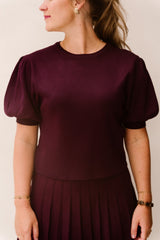 Beatrix top Pofmouw Burgundy