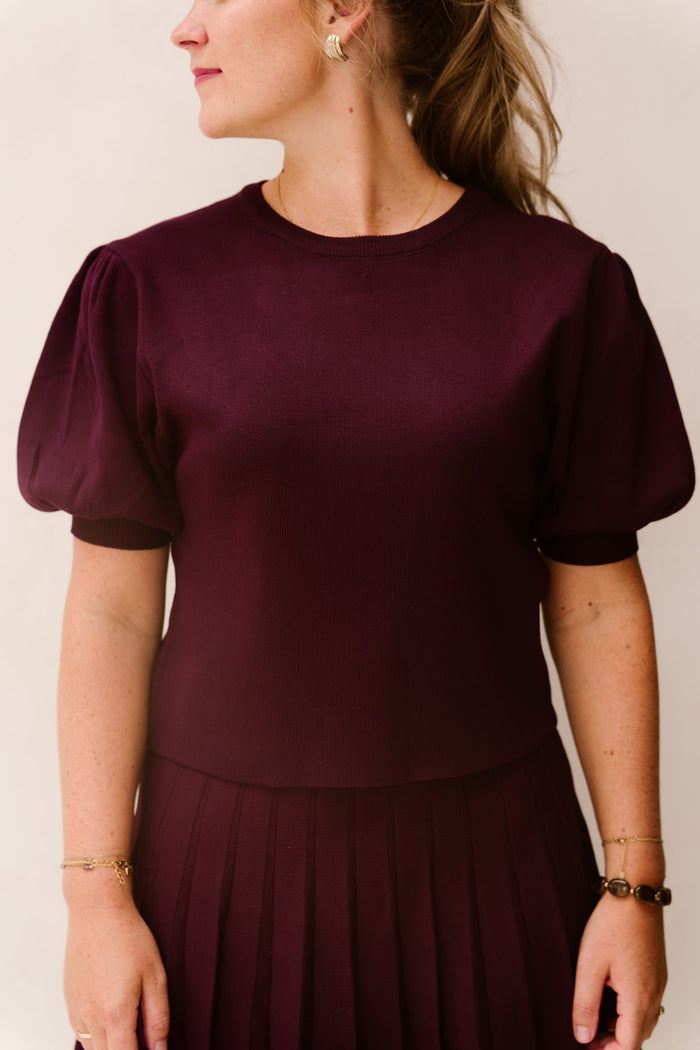 Beatrix top Pofmouw Burgundy - Bij Keesje - Bij Keesje - Top