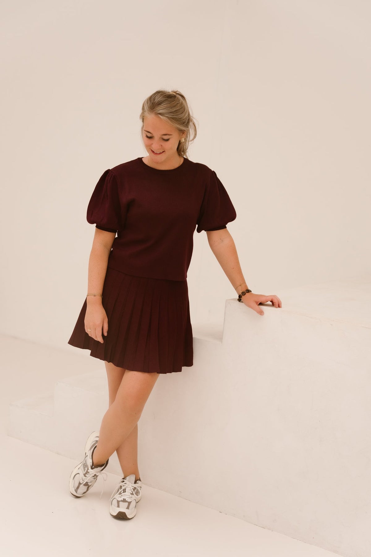 Beatrix top Pofmouw Burgundy - Bij Keesje - Bij Keesje - Top