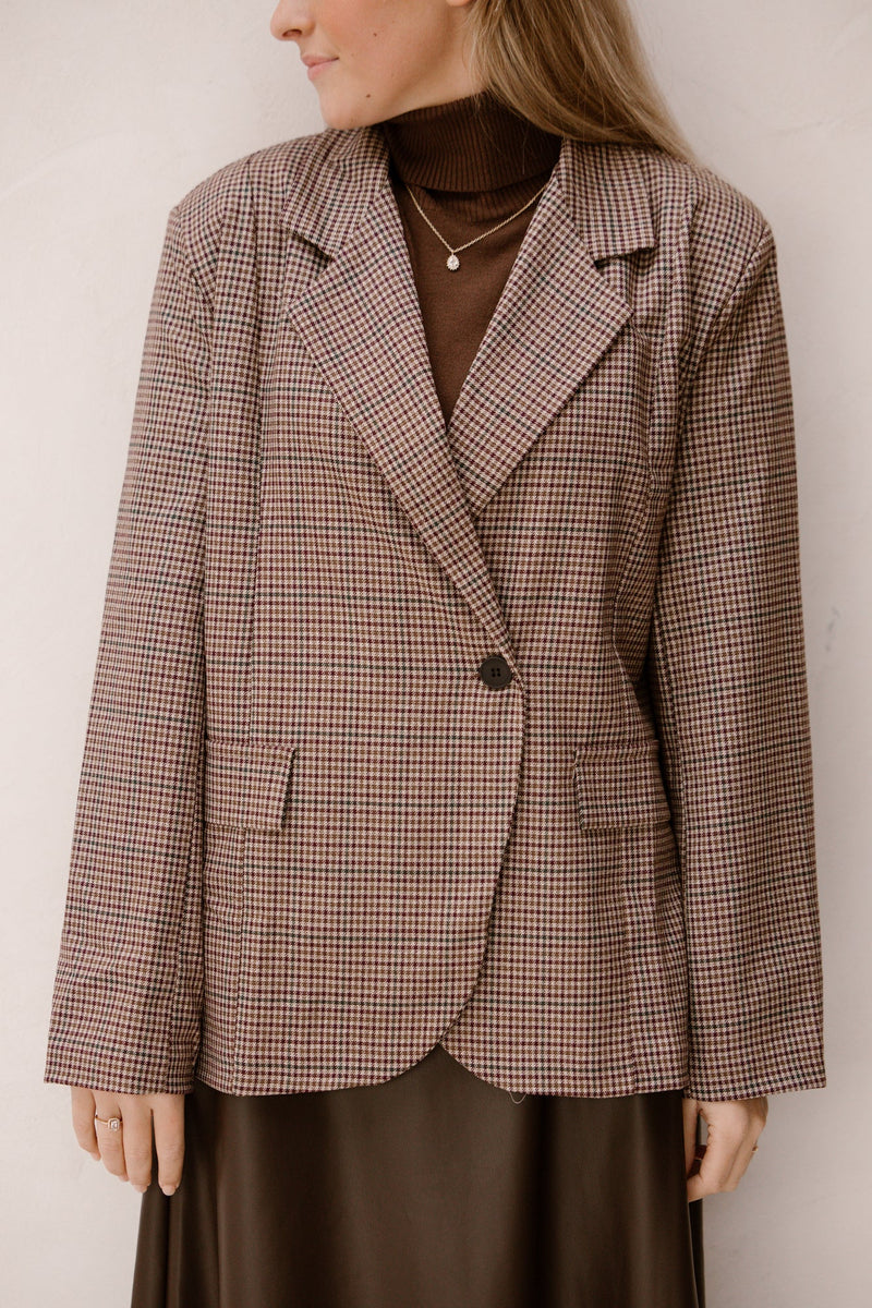 Becky ruit blazer - Bij Keesje - Bij Keesje