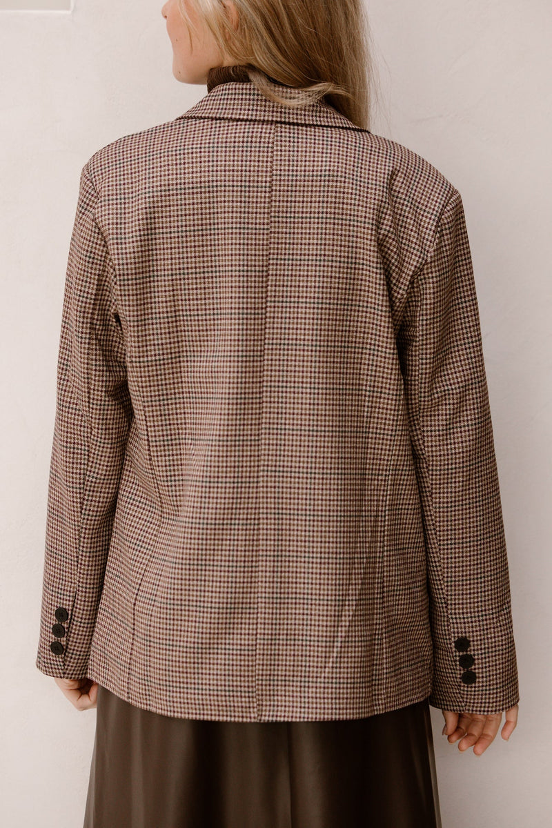 Becky ruit blazer - Bij Keesje - Bij Keesje