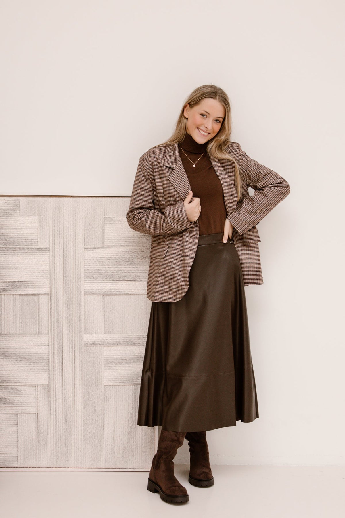 Becky ruit blazer - Bij Keesje - Bij Keesje