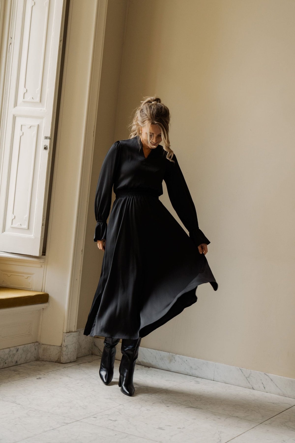 Bella dress elastic black - Bij Keesje - Maere