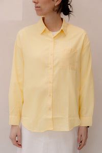Belle streep blouse geel - Bij Keesje - Bij Keesje