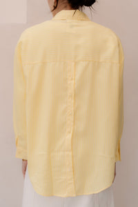 Belle streep blouse geel - Bij Keesje - Bij Keesje