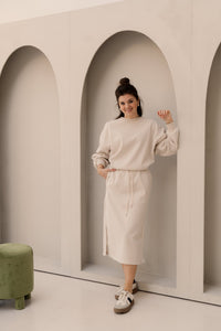 Benthe rok beige - Bij Keesje - Bij Keesje