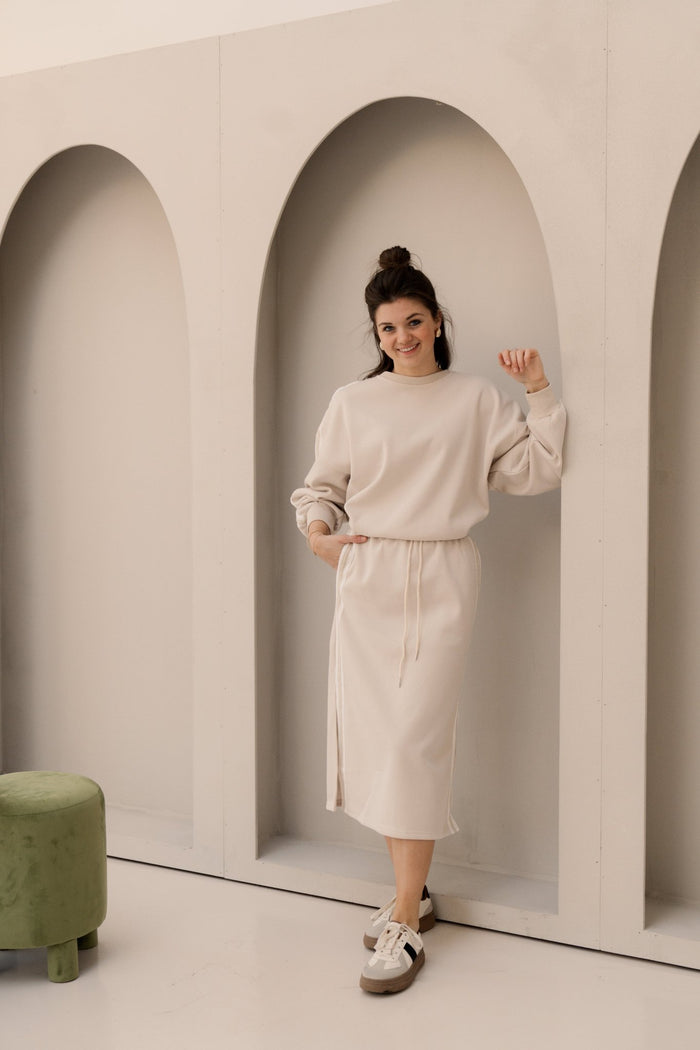 Benthe rok beige - Bij Keesje - Bij Keesje