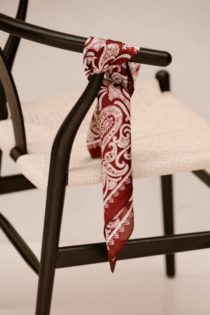 Benthe sjaal bordeaux print - Bij Keesje - Bij Keesje