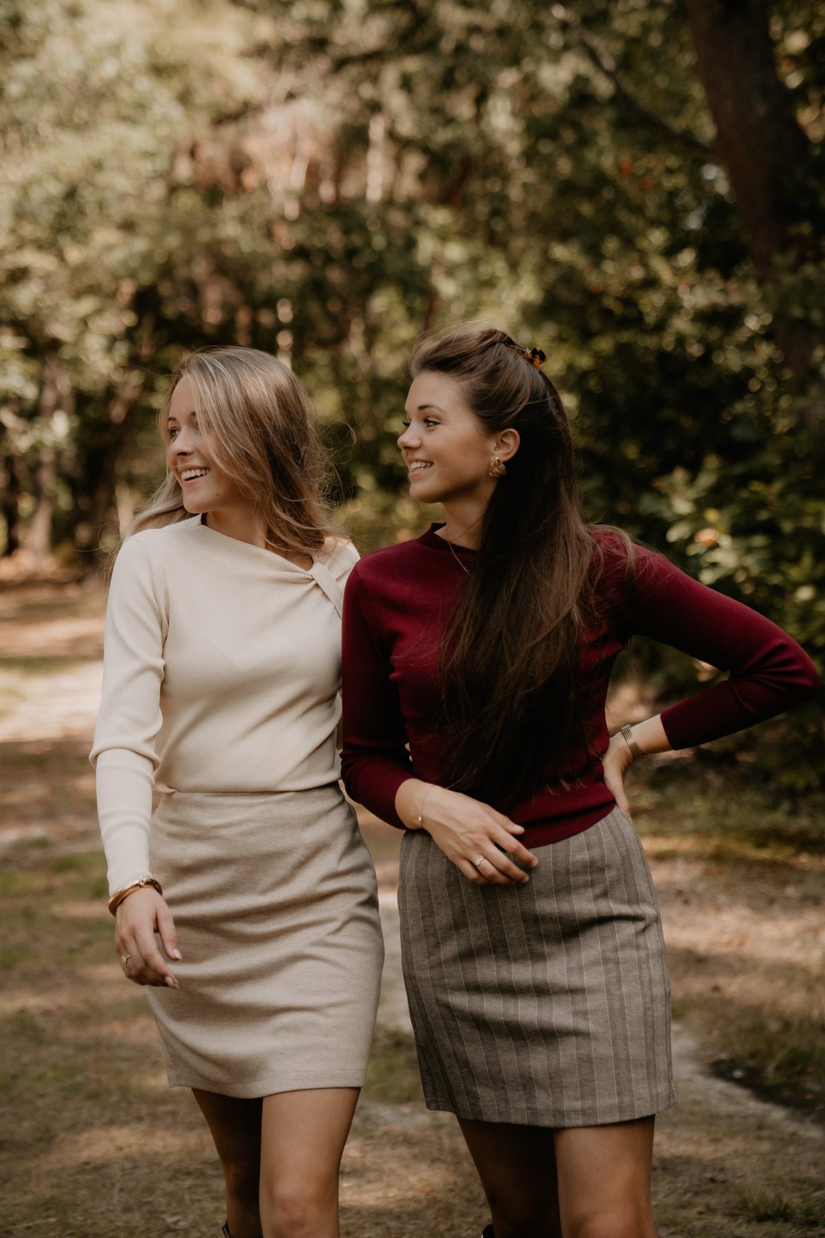 Benthe Skirt Brown/Beige - Bij Keesje - Bij Keesje The Label - Rok