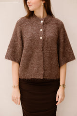 Benuta flauschige Strickjacke hellbraun