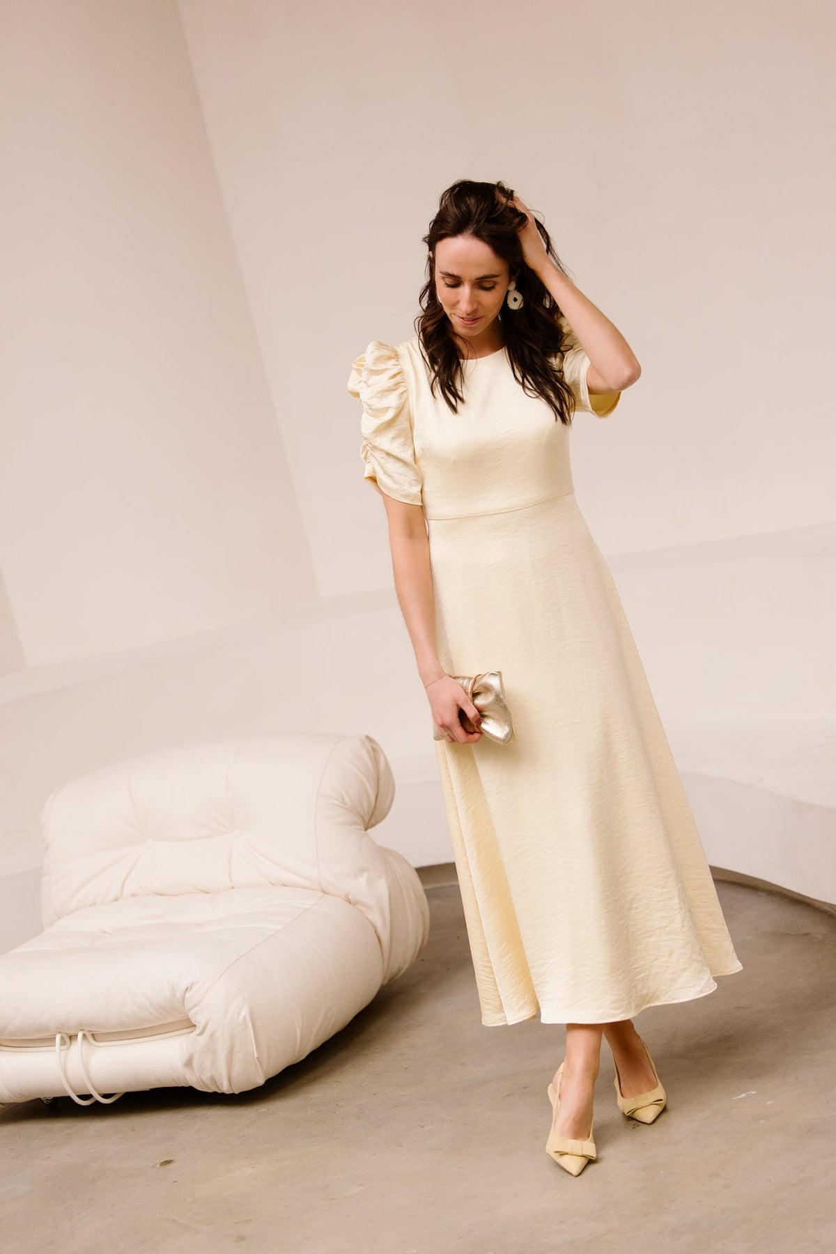 Benuti solid dress light yellow - Bij Keesje - Neo Noir - Jurk