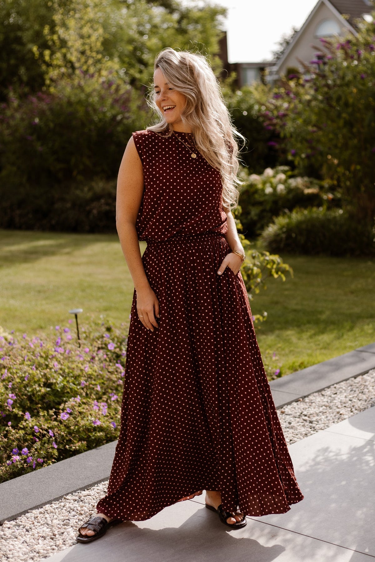 Berna rok dots bordeaux - Bij Keesje - Bij Keesje - Rok