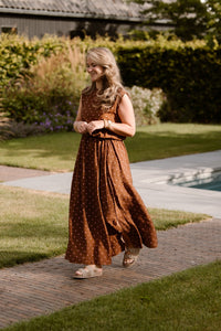 Berna rok dots bruin - Bij Keesje - Bij Keesje - Rok