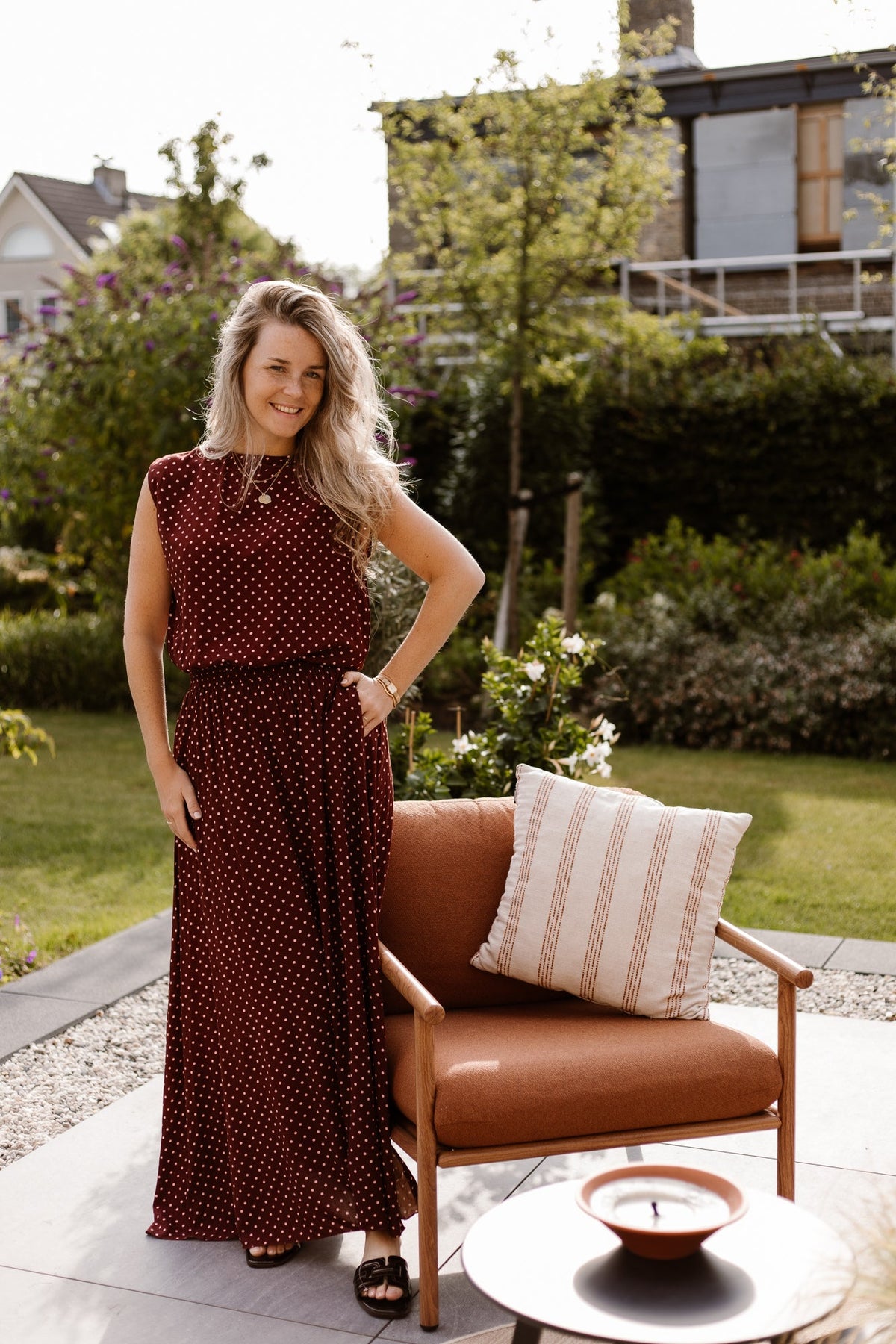 Berna top dots bordeaux - Bij Keesje - Bij Keesje - Top