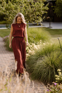 Berna top dots bordeaux - Bij Keesje - Bij Keesje - Top
