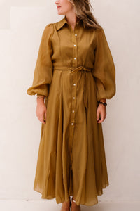 Bertina Jurk Khaki - Bij Keesje - Bij Keesje - Jurk