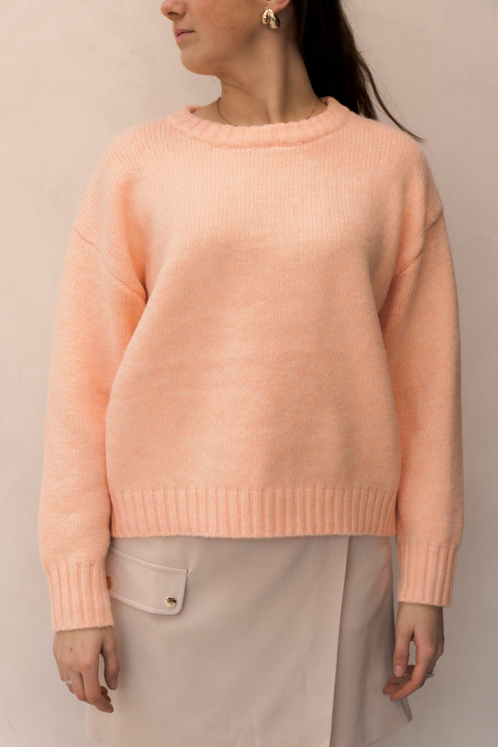 Bianca sweater perzik - Bij Keesje - Bij Keesje