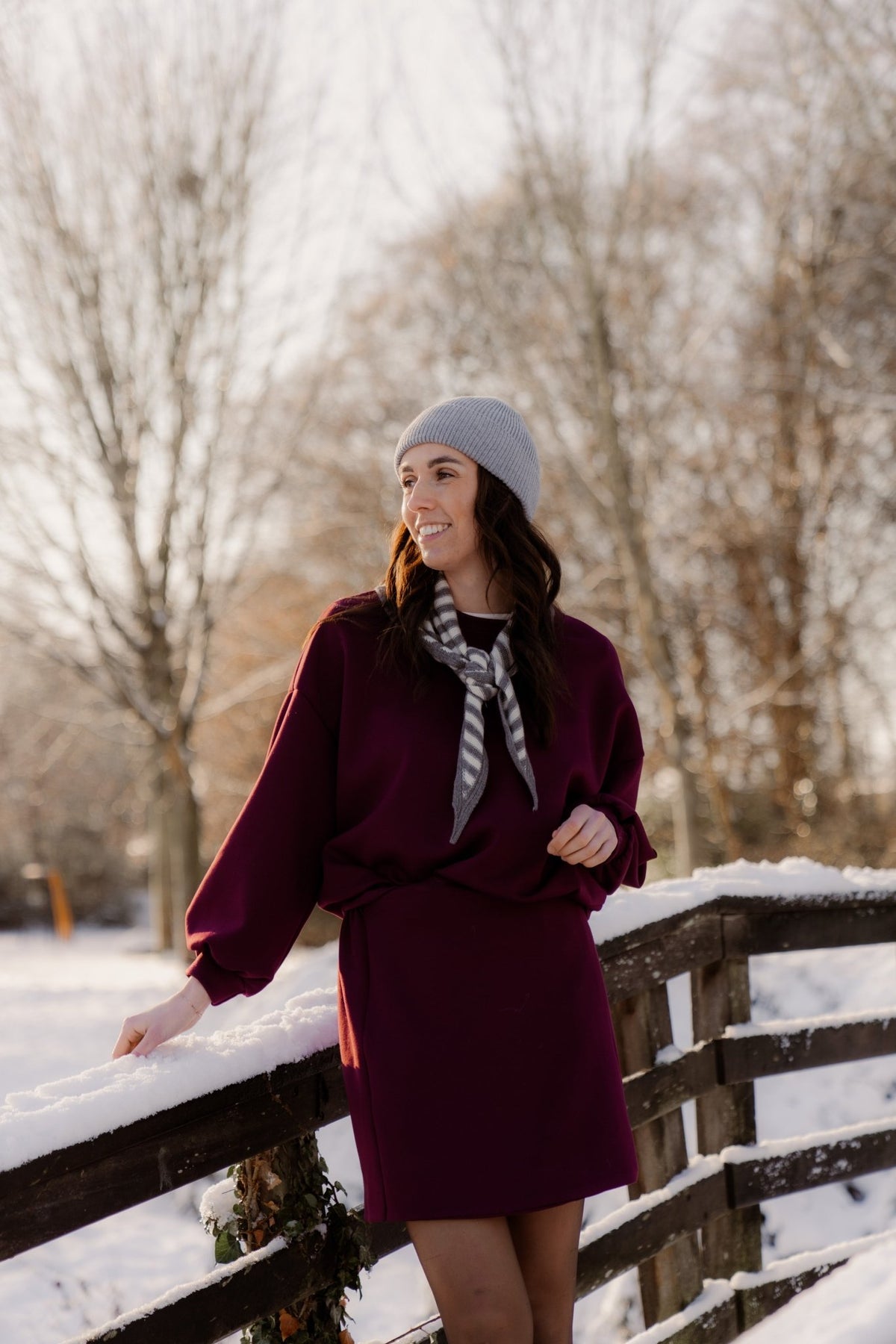 Bibi sweater bordeaux - Bij Keesje - Bij Keesje