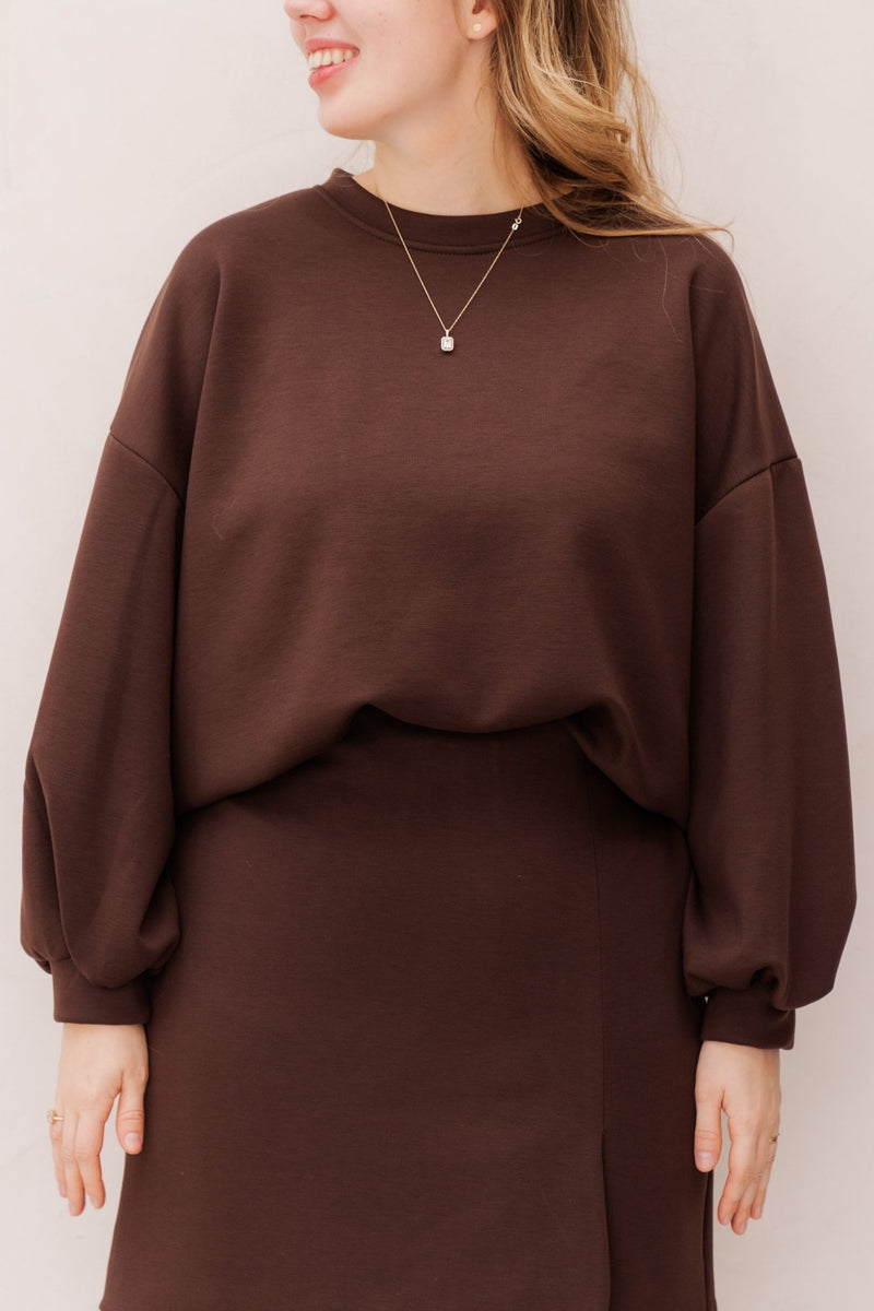 Bibi sweater brown - Bij Keesje - Bij Keesje