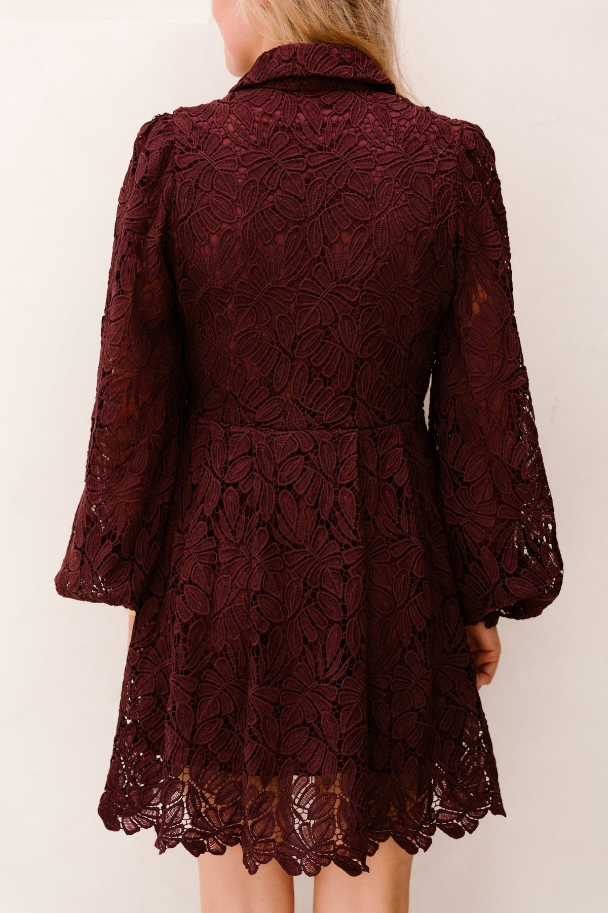 Bibine Dress Kant Plum - Bij Keesje - Bij Keesje - Jurk