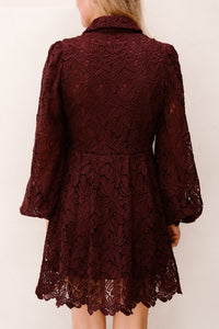 Bibine Dress Kant Plum - Bij Keesje - Bij Keesje - Jurk
