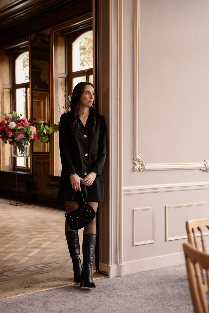 Binty blazer jurk zwart - Bij Keesje - Bij Keesje