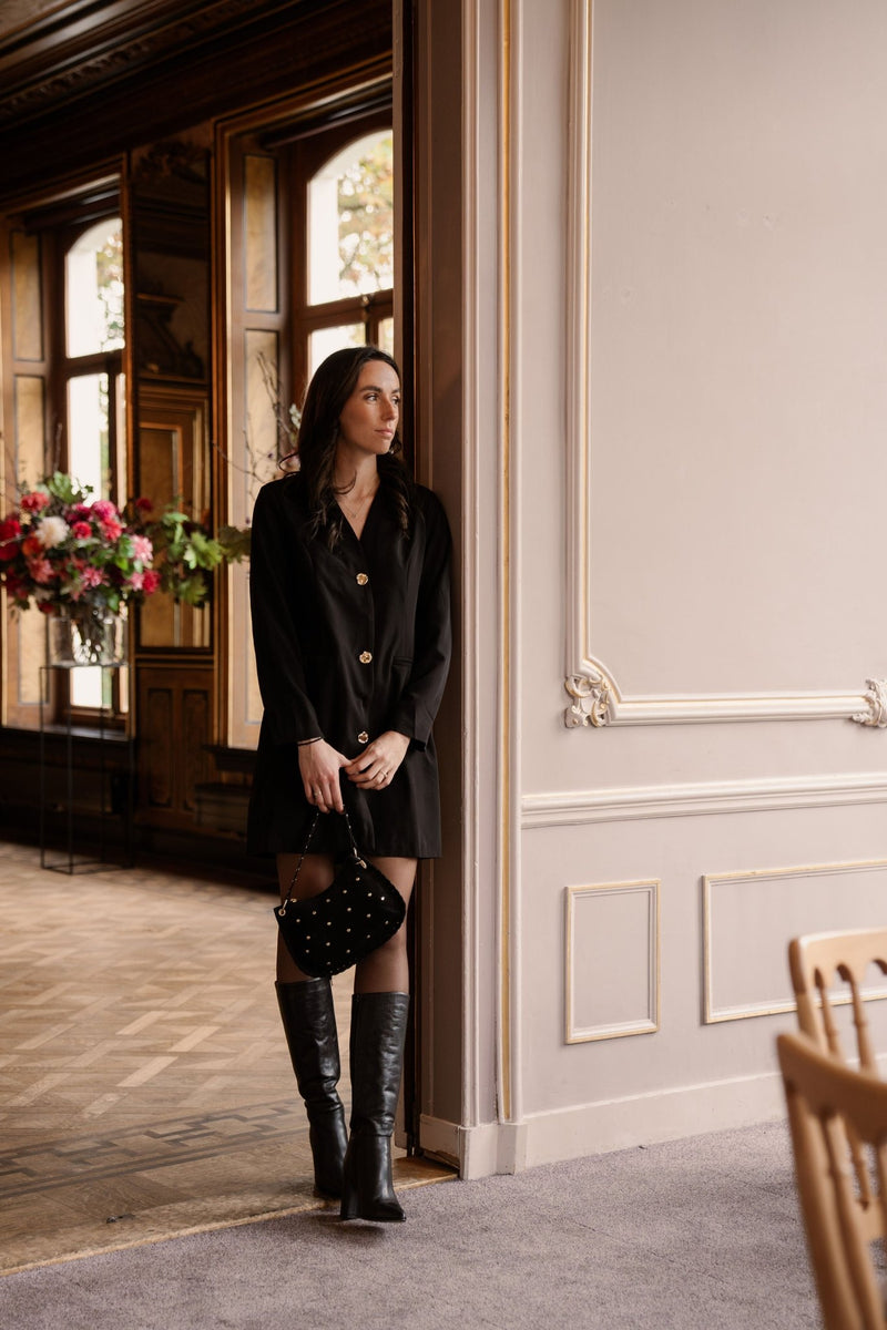 Binty blazer jurk zwart - Bij Keesje - Bij Keesje