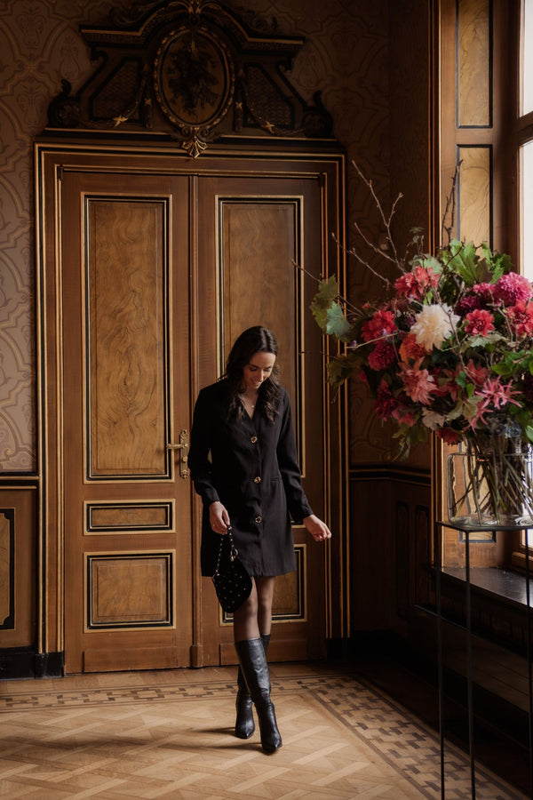 Binty blazer jurk zwart - Bij Keesje - Bij Keesje