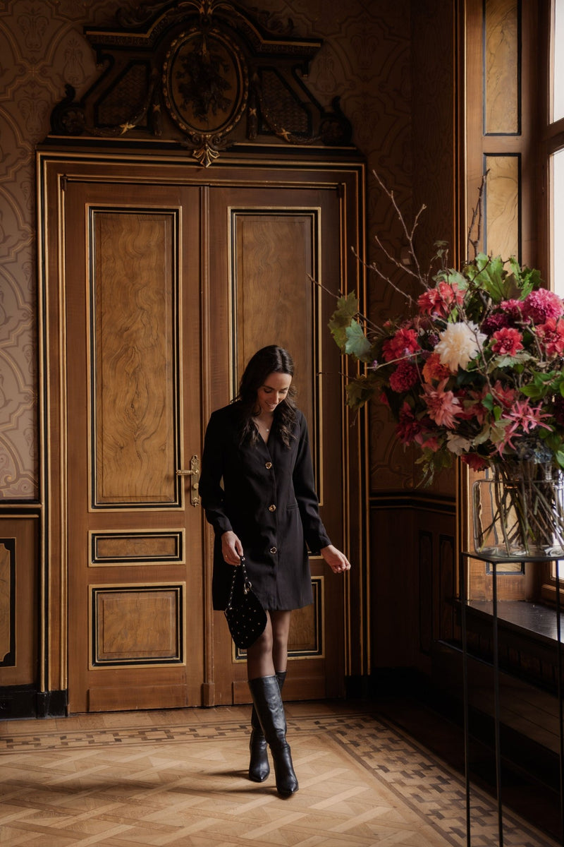 Binty blazer jurk zwart - Bij Keesje - Bij Keesje