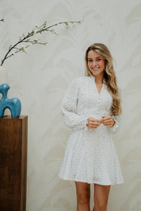 Birgitte Print Flower Dress Off White - Bij Keesje - Neo Noir - Jurk