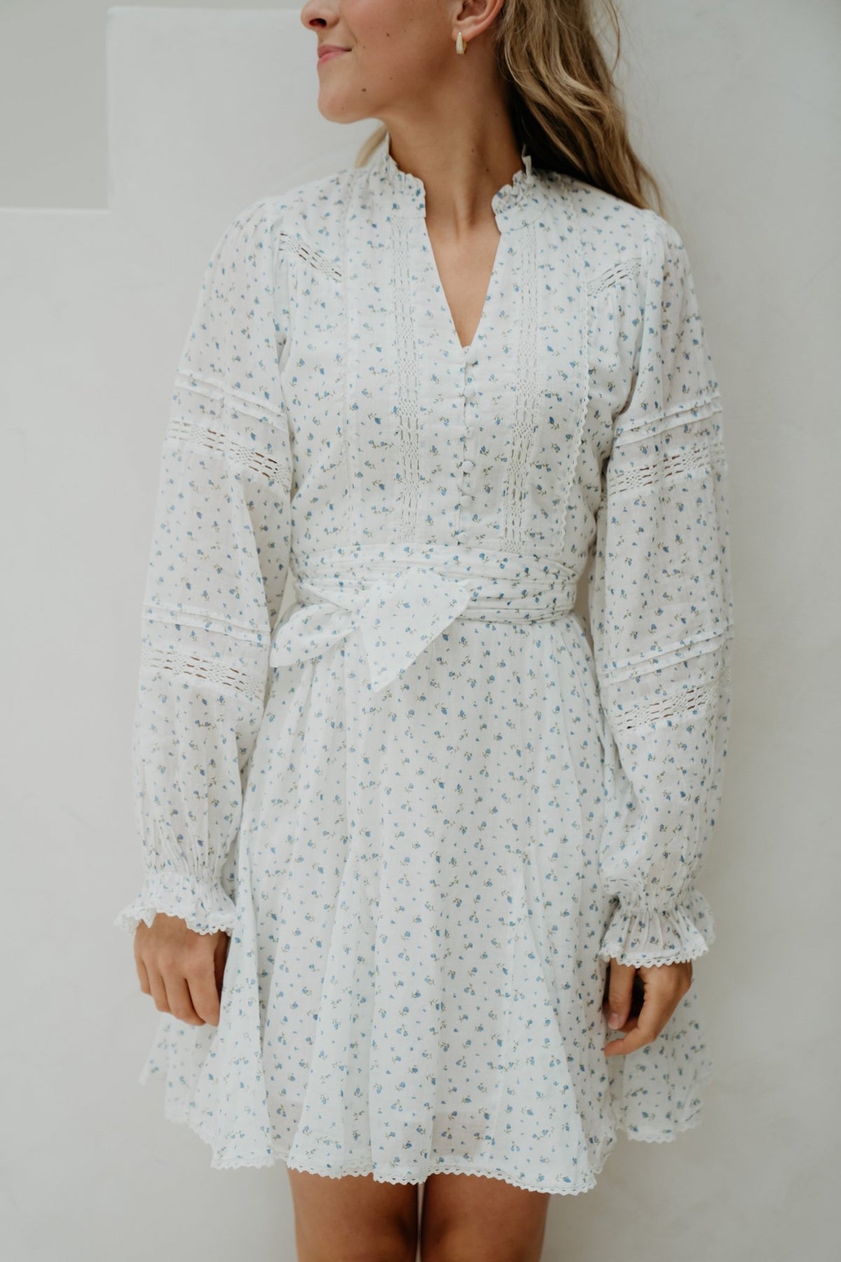 Birgitte Print Flower Dress Off White - Bij Keesje - Neo Noir - Jurk