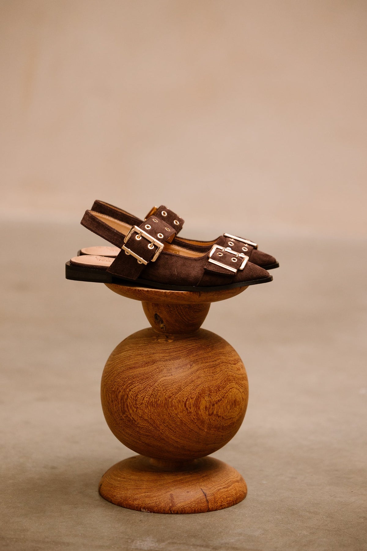 Birmingham slingback met gesp dk. brown - Bij Keesje - Shoecolate - 