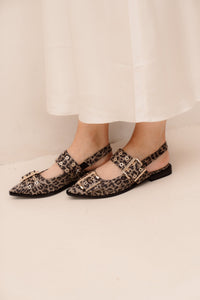 Birmingham slingback met gesp leopard - Bij Keesje - Shoecolate - 