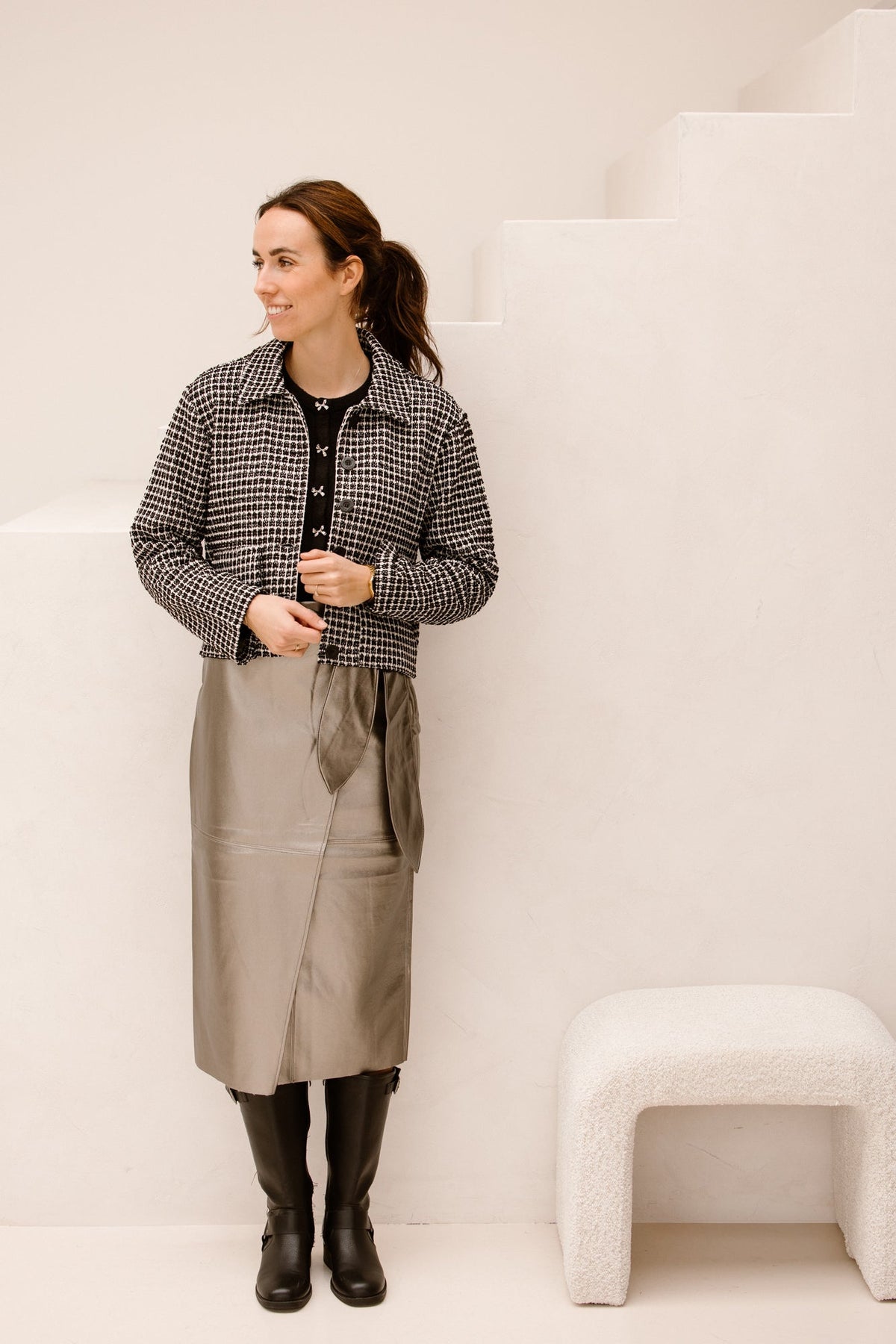 Blake jacket black bouclé - Bij Keesje - Elvira