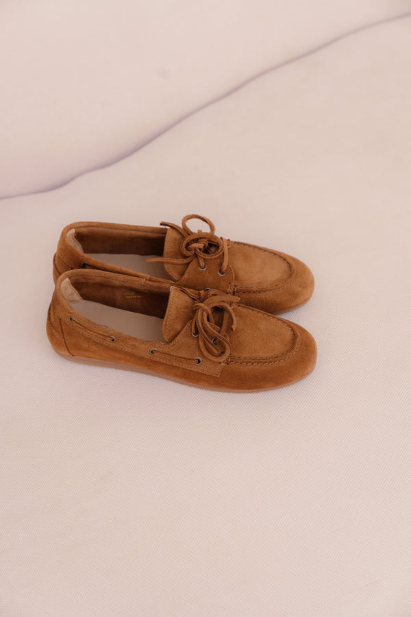 Blaricum bootschoenen cognac suede - Bij Keesje - Shoecolate - Schoenen