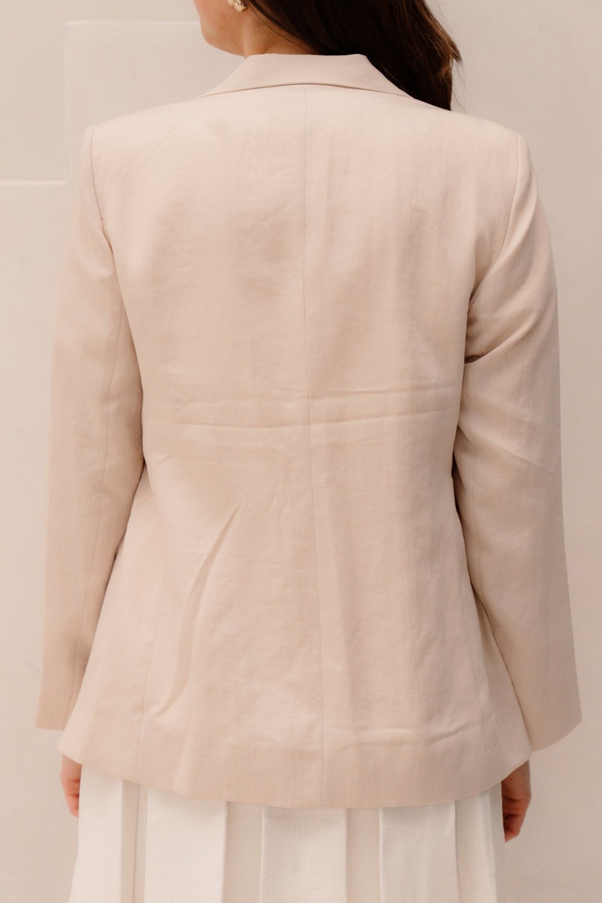 Blazer fine crinkle light sand 10037 - Bij Keesje - Esqualo - Blazer