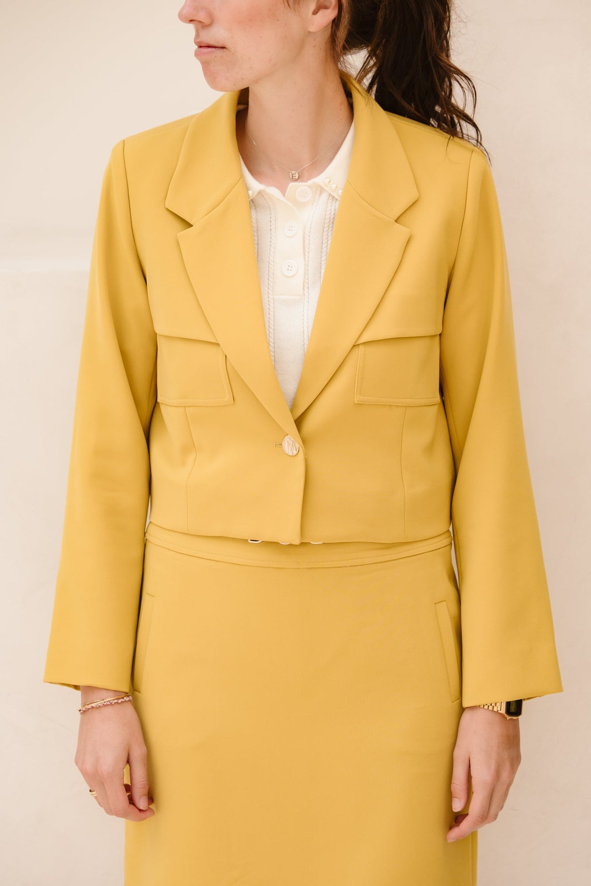 Blazer short city golden olive - Bij Keesje - Esqualo