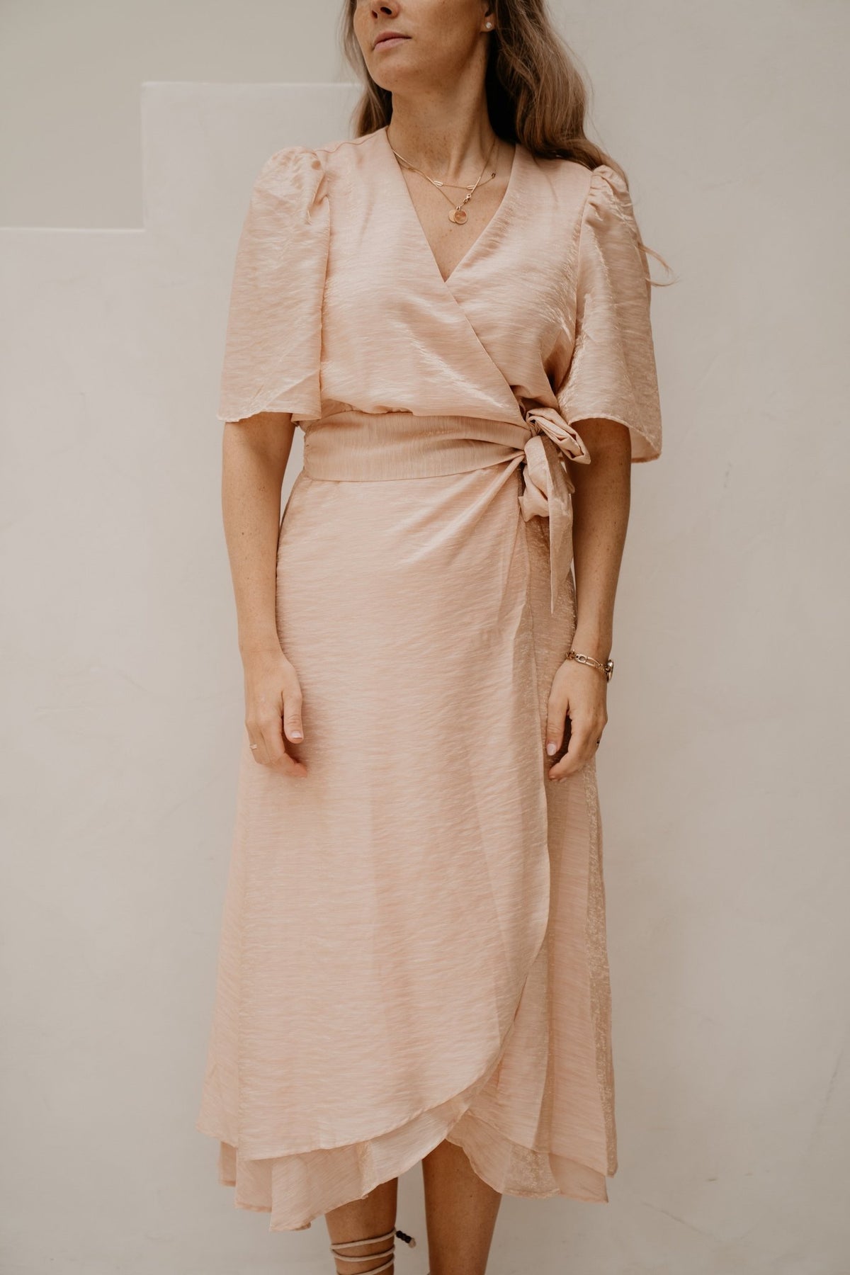 Blossom layer dress melon - Bij Keesje - Freebird - Jurk
