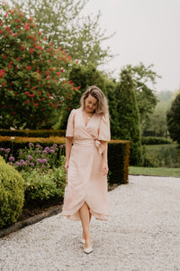 Blossom layer dress melon - Bij Keesje - Freebird - Jurk