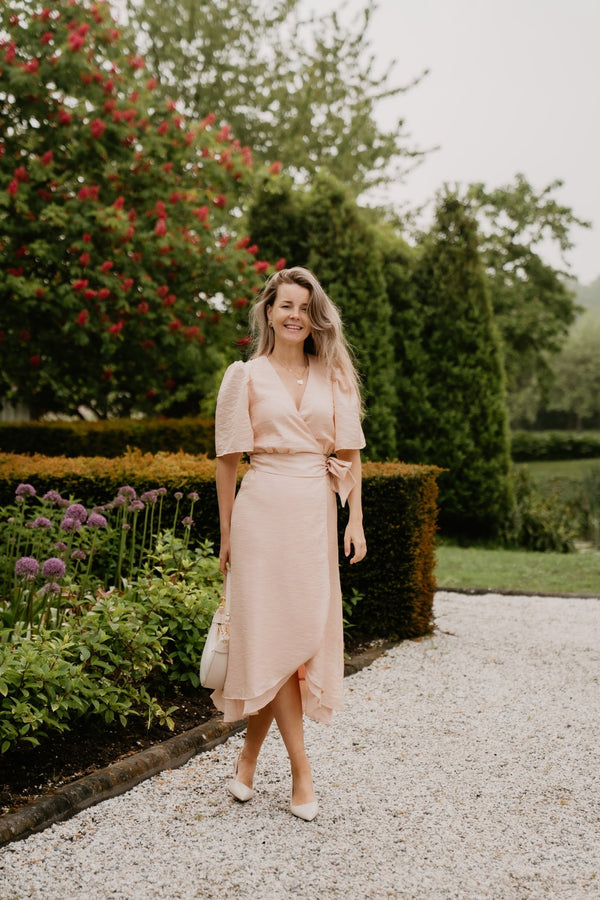 Blossom layer dress melon - Bij Keesje - Freebird - Jurk