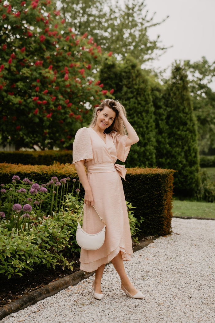Blossom layer dress melon - Bij Keesje - Freebird - Jurk