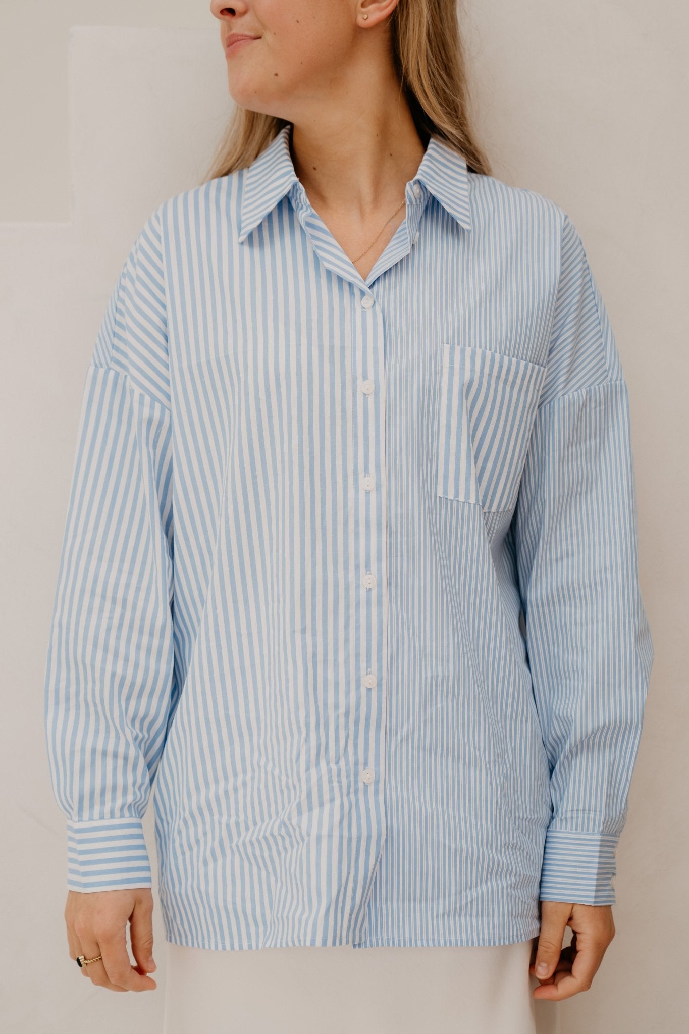Blouse striped multi blue - white - Bij Keesje - Esqualo - Blouse